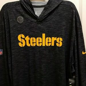 Nike Steelers NWT dri-fit Hooded LS Tee 2XL